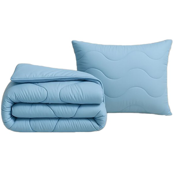 Фото - Набор одеяло евро + 2 подушки IDEIA NordicBlue 200х220 + 50х70 (8-36202)